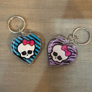 Monster High Skull Keychains - Blue and Purple
